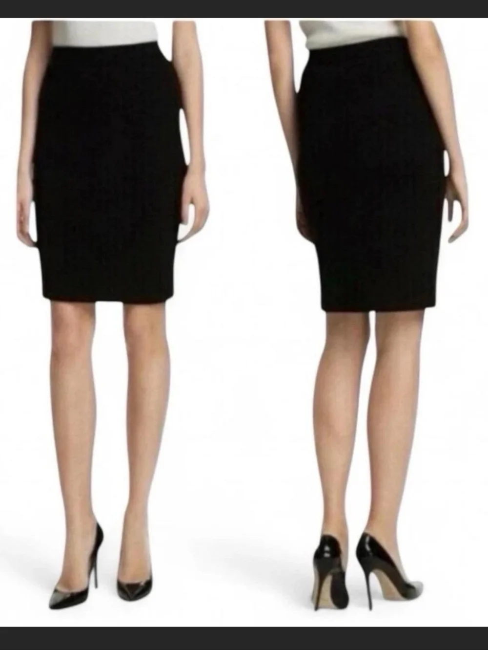 🖤 ST. JOHN  | The Ultimate Black Santana Knit Pencil Skirt 🖤 Size 12 - Picture 6 of 6